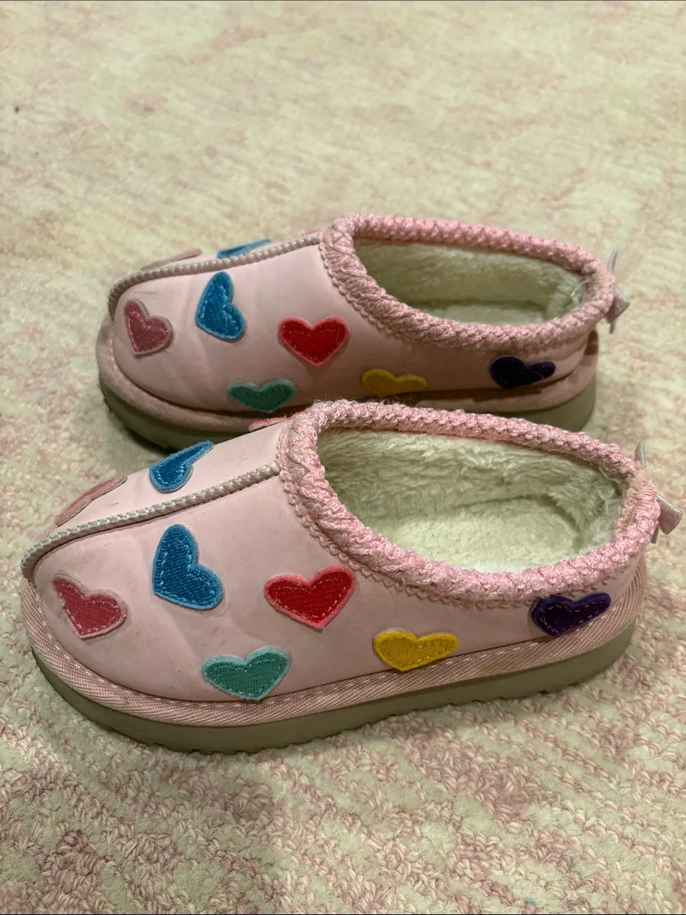Lola + The Boys Pink Heart Patch Slip-On Shoes